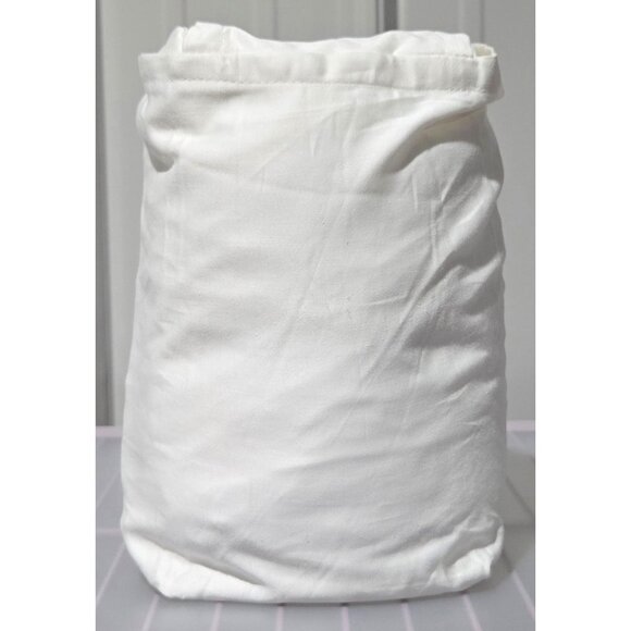 Threshold Full Size 100% Cotton Sateen Classic White Fitted Sheet Up to 18" NWOT - Picture 1 of 6